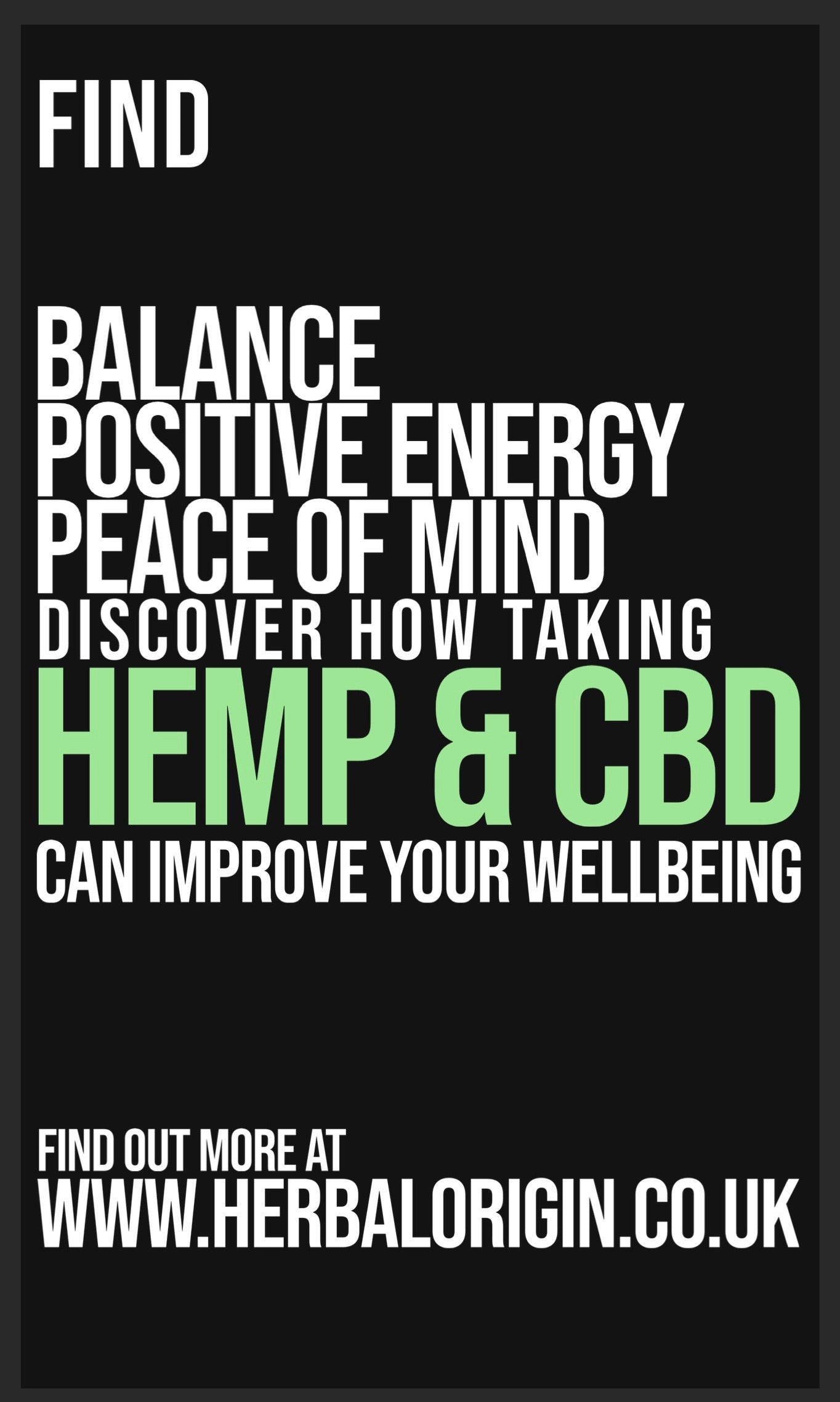 BALANCE, POSITIVE ENERGY & PEACE OF MIND