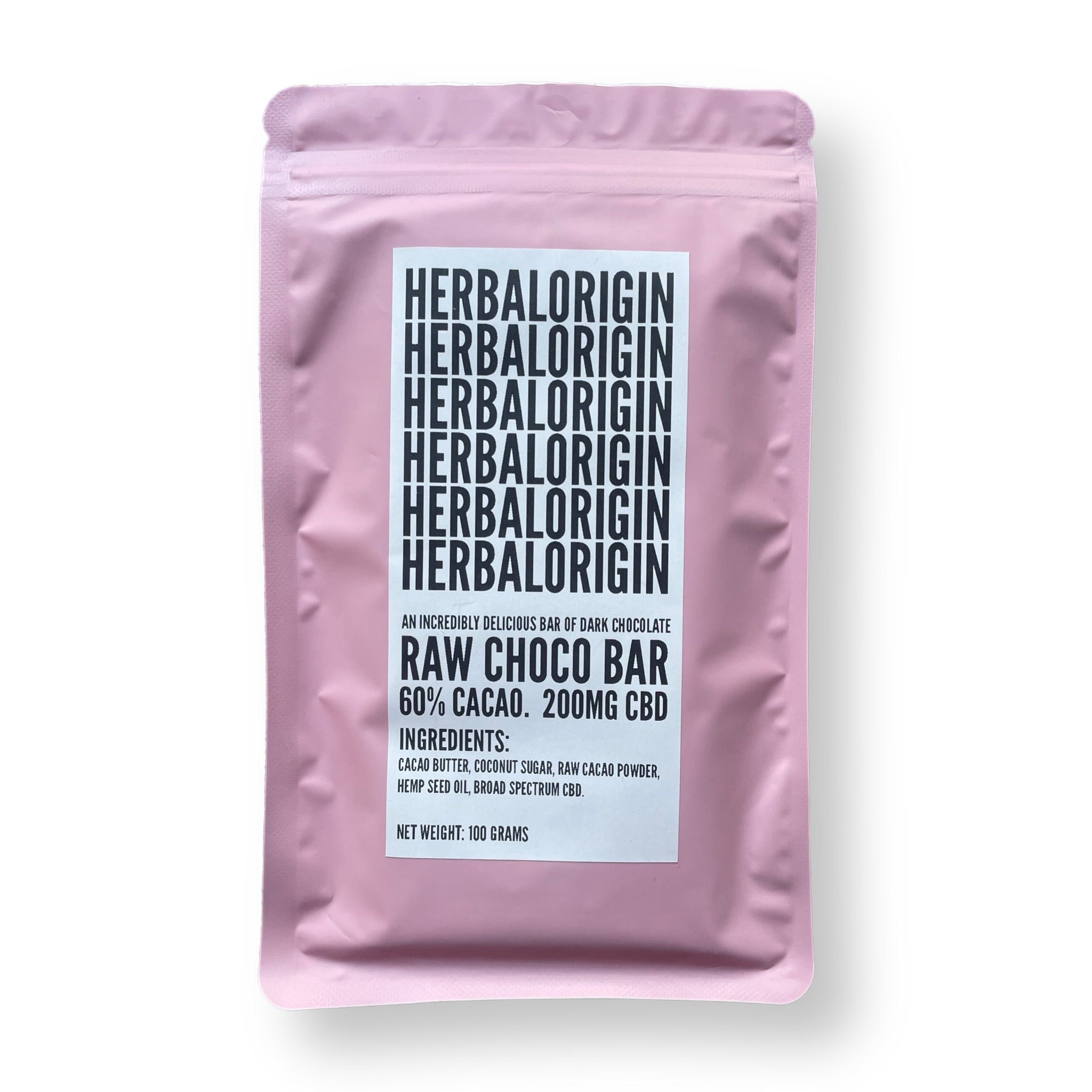 RAW CHOCO BAR 200MG CBD - 60% PLAIN